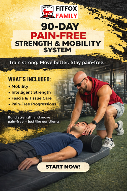 "90-Day Pain-Free Strength & Mobility System A structured gym-based system focused on corrective movements, strength, mobility and long-term pain-free training."