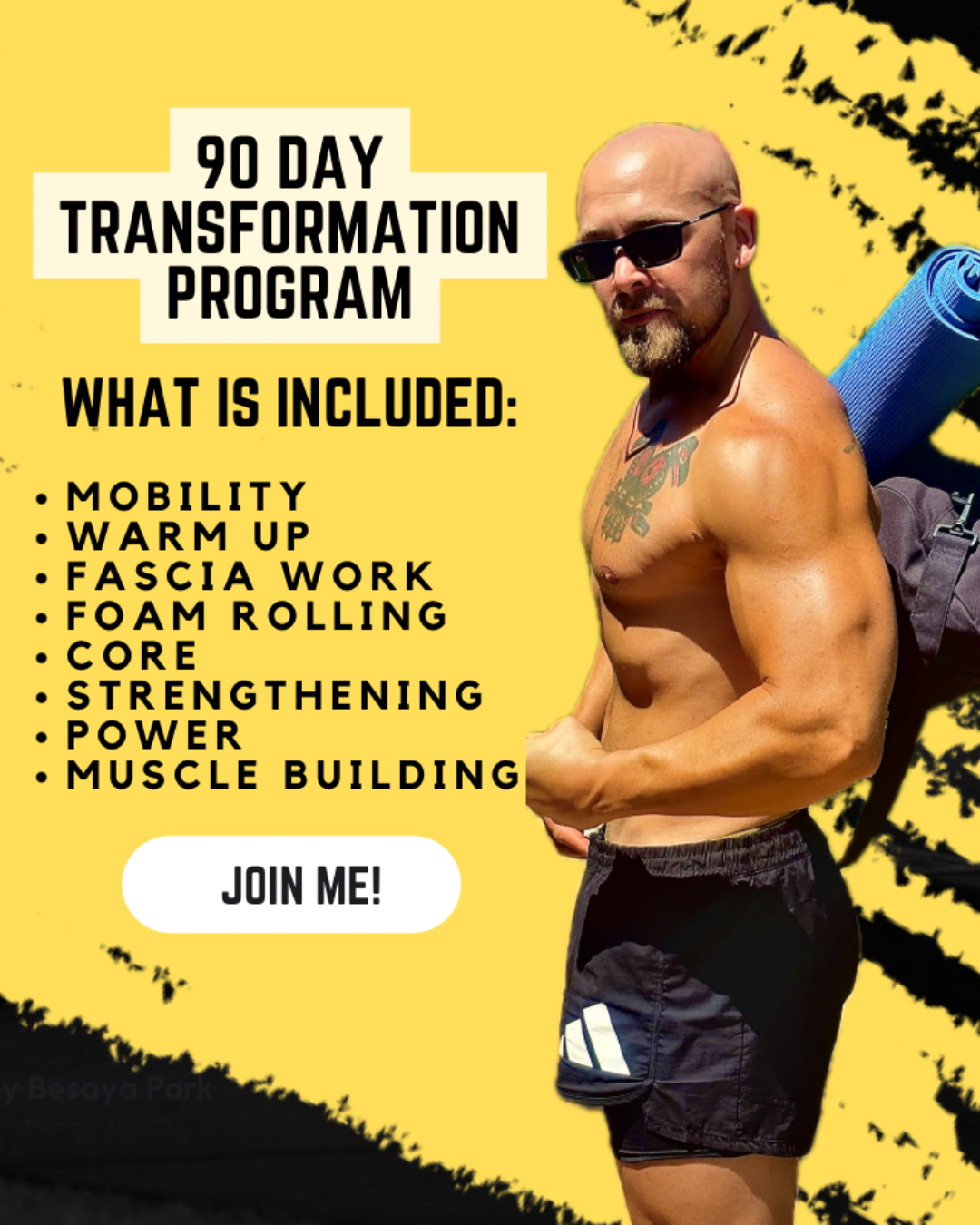 “Transform your physique, strength, body weight, mobility and more with my 90 days transformation training program!”